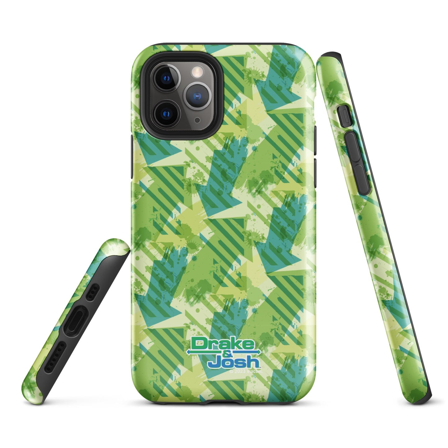 Close-up of the Drake & Josh patterned protective phone case highlighting graphic details