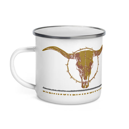 Dutton Ranch Enamel Mug Steer Logo - Paramount Shop