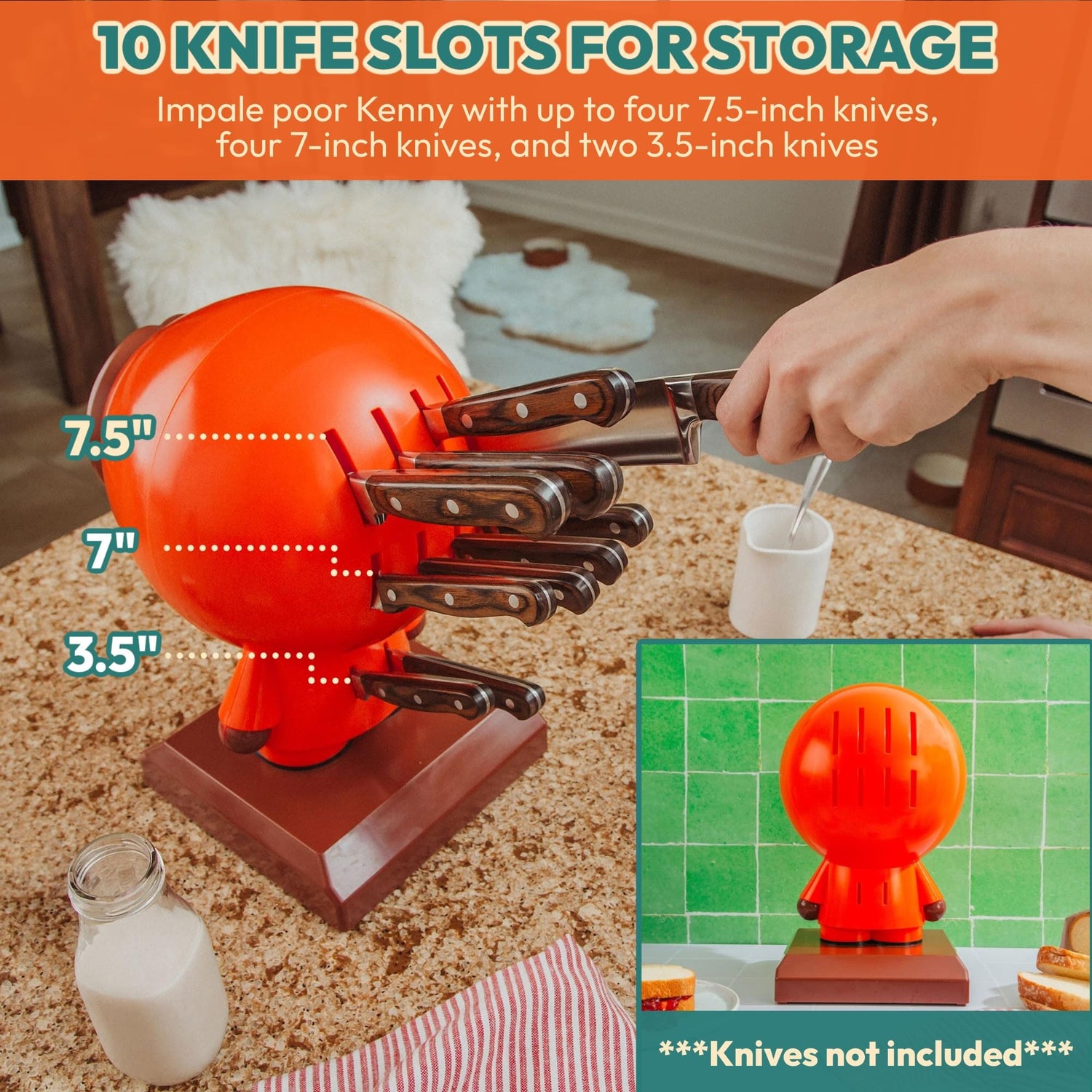 South Park Kenny 10-Slot Knife Block Holder-5