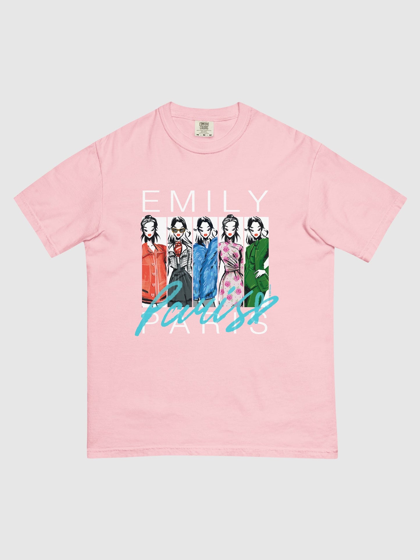 Emily in Paris Comfort Colors T-Shirt Fashion Sketches - Paramount Shop