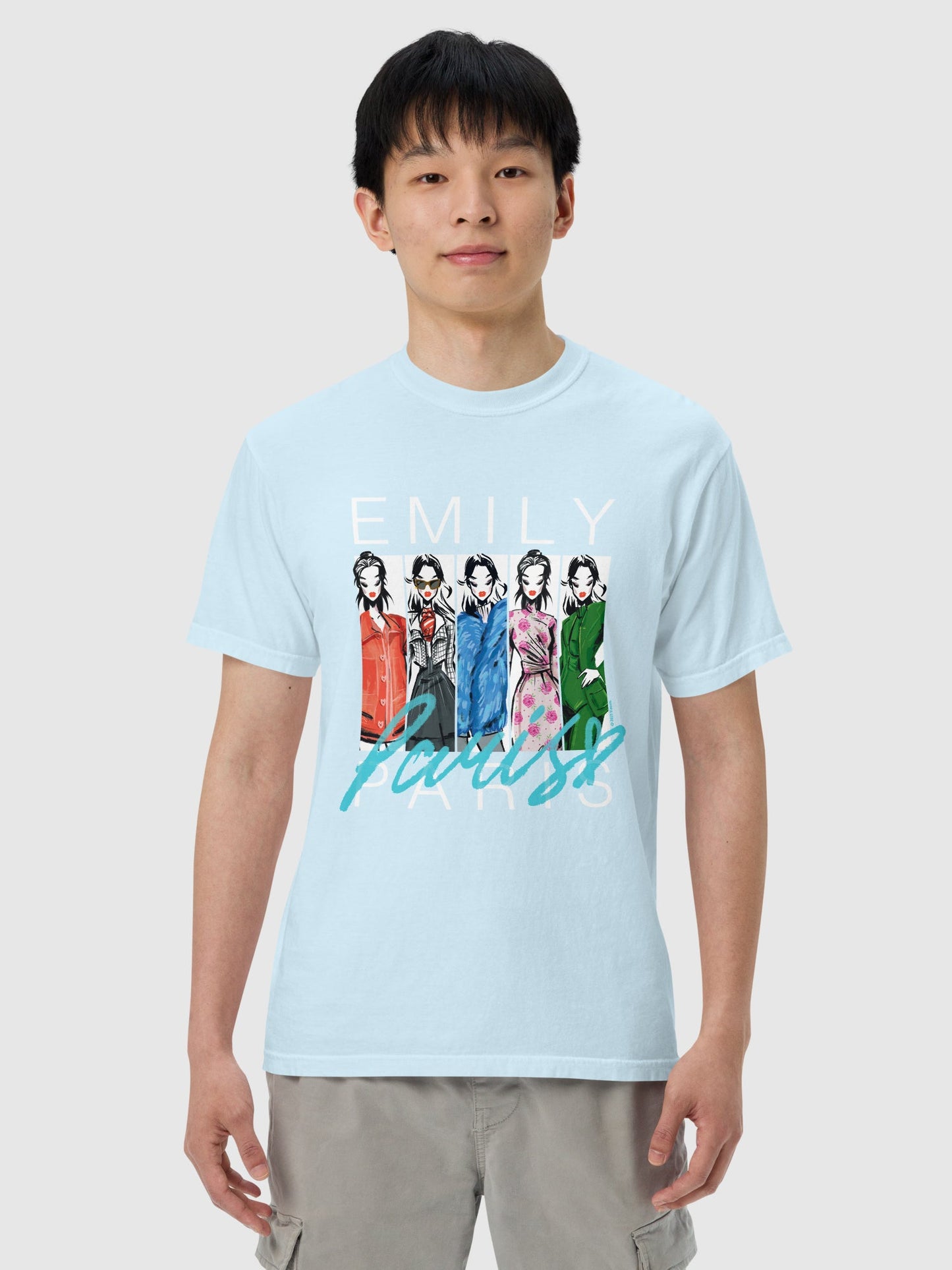 Emily in Paris Comfort Colors T-Shirt Fashion Sketches - Paramount Shop