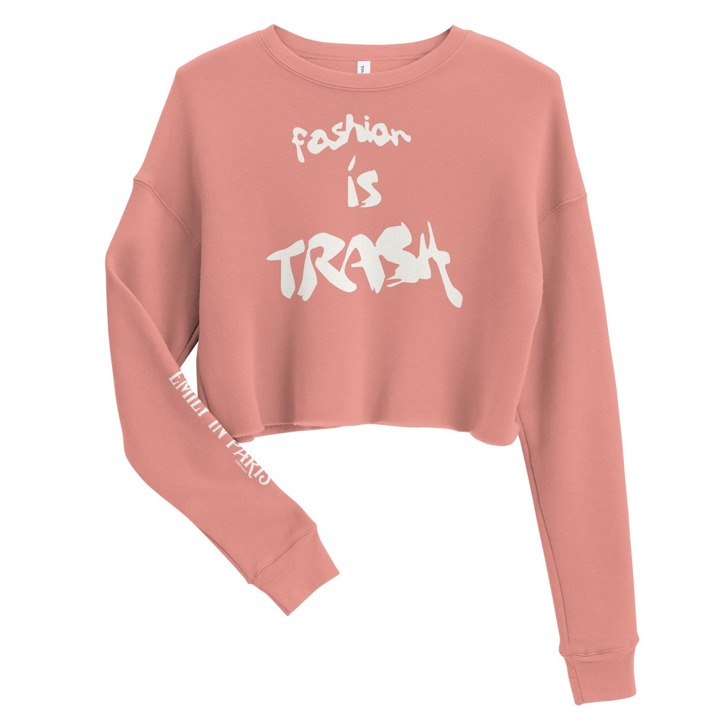 Emily in Paris Fashion is Trash Crop Crewneck - Paramount Shop
