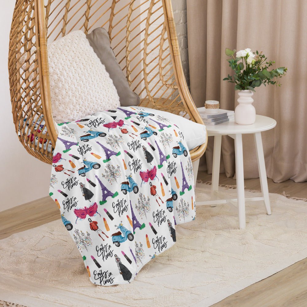 Emily in Paris Sherpa Blanket Drawings - Paramount Shop