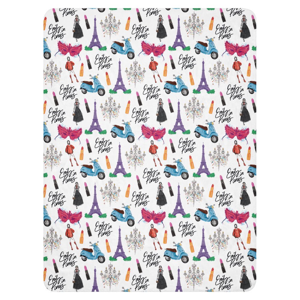 Emily in Paris Sherpa Blanket Drawings - Paramount Shop