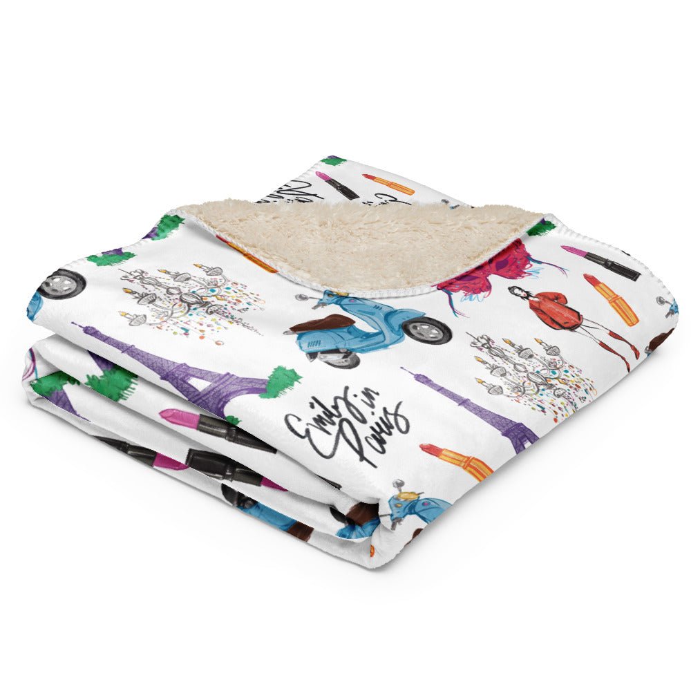 Emily in Paris Sherpa Blanket Drawings - Paramount Shop
