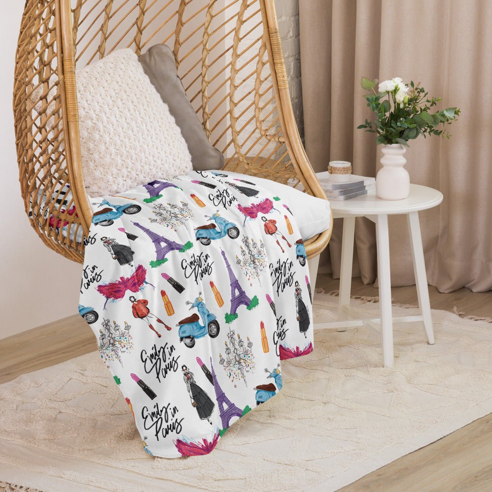 Emily in Paris Sherpa Blanket Drawings - Paramount Shop