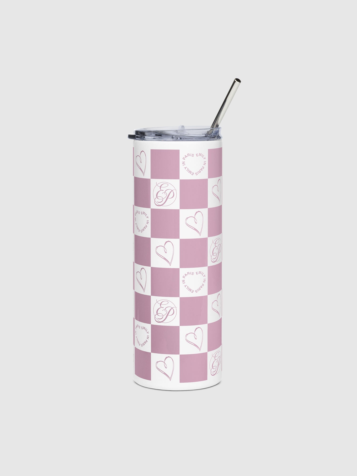 Emily in Paris Stainless Steel Tumbler Checkered - Paramount Shop