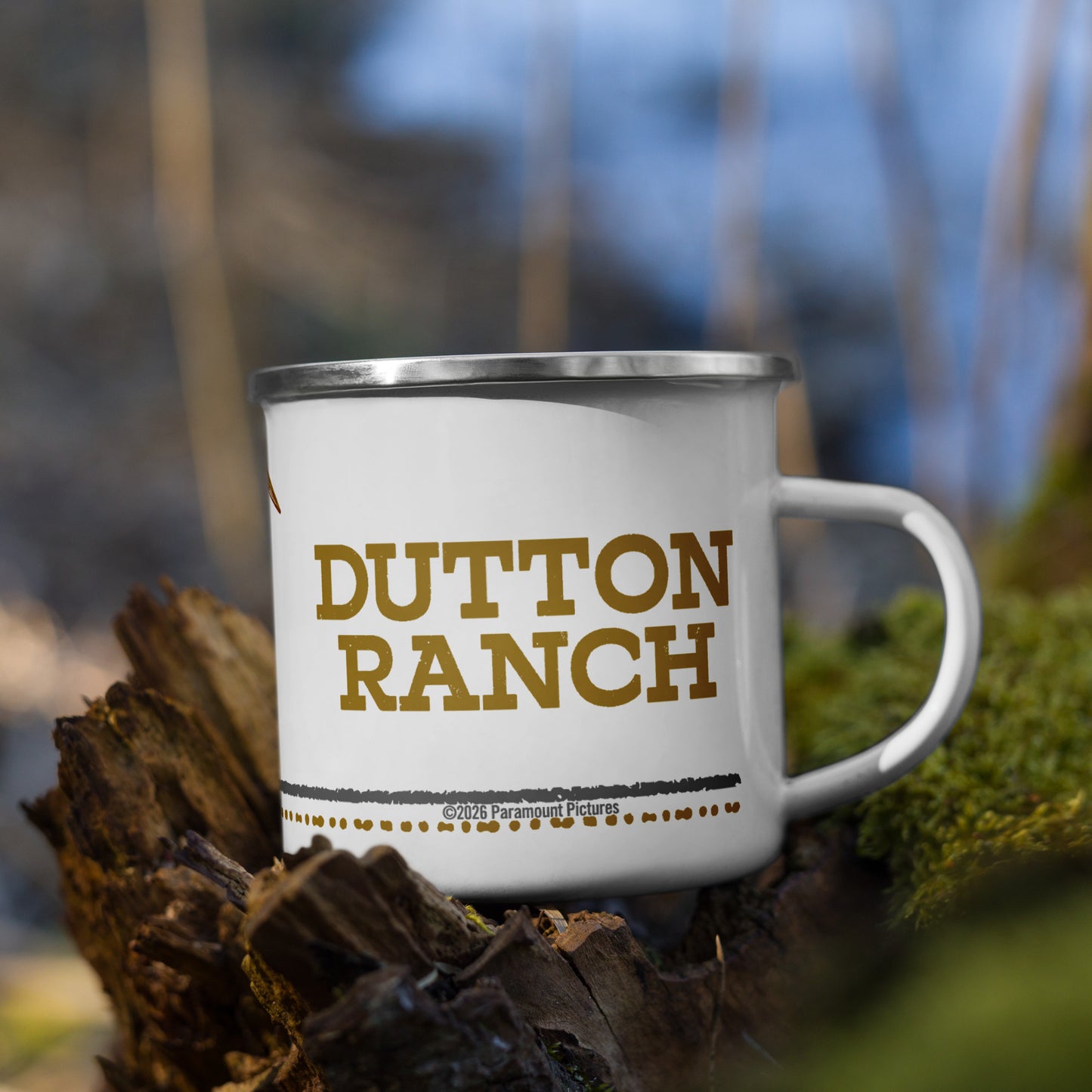 Dutton Ranch Enamel Mug Steer Logo