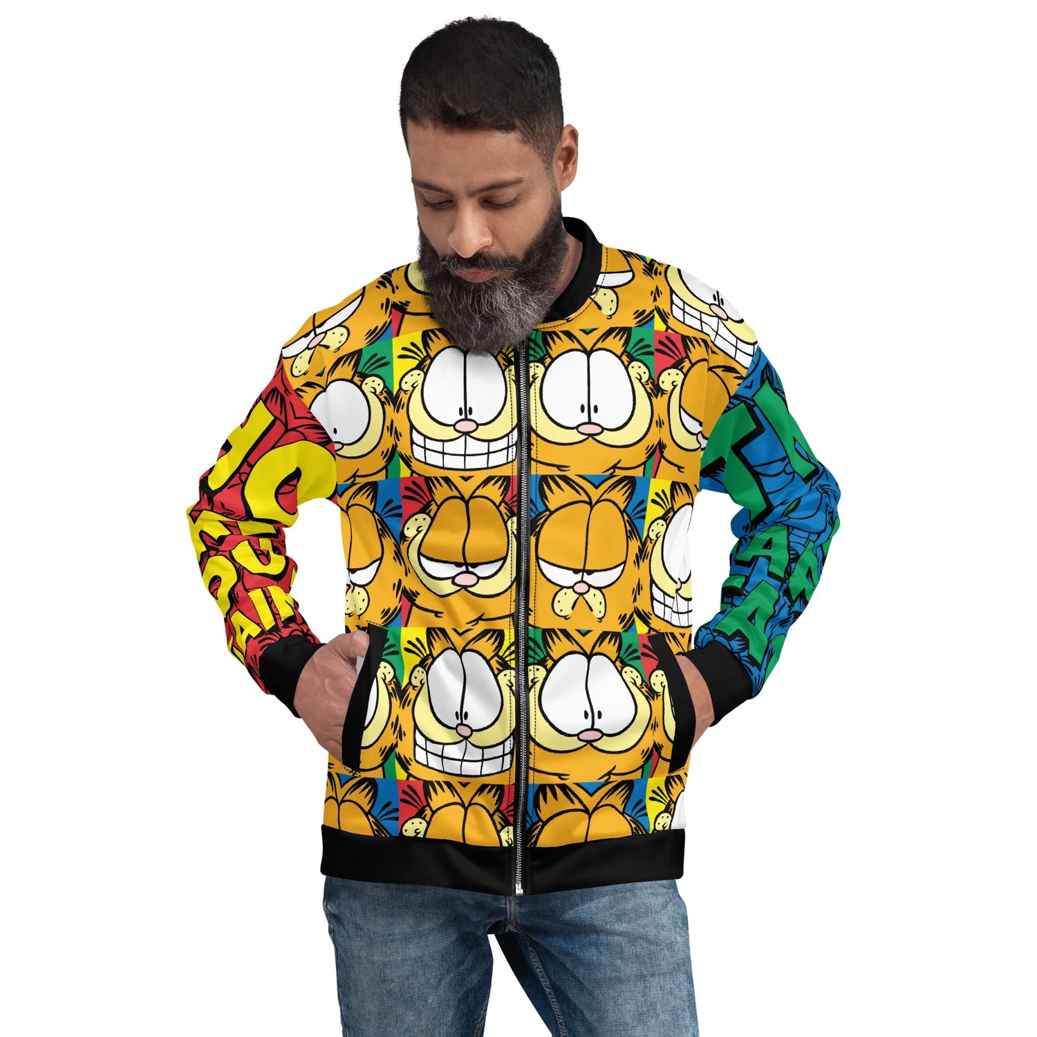 Garfield Color Block Bomber Jacket - Paramount Shop