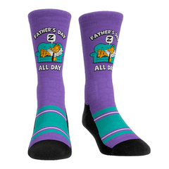 Garfield Father's Day All Day Graphic Napping Crew Socks - L/XL (sz 9-13)