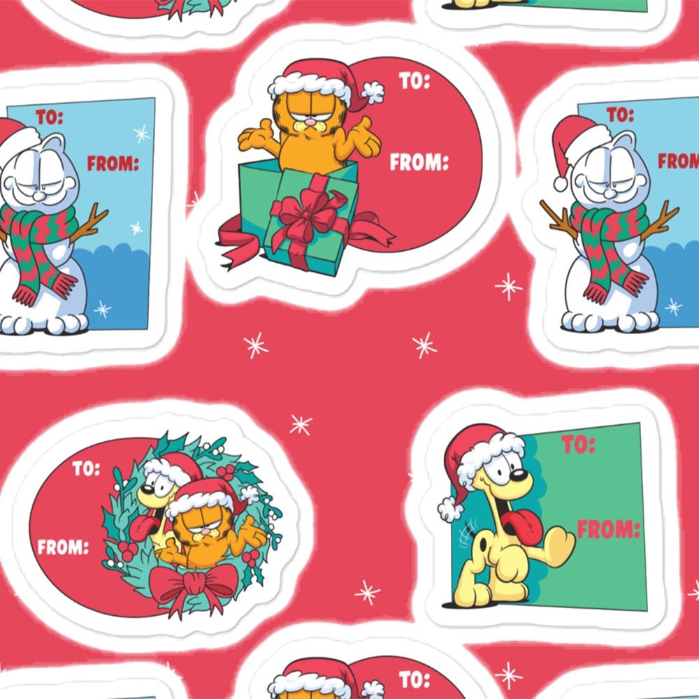 Garfield Christmas Gift Label Sticker Sheet – Paramount Shop