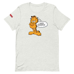 Garfield I Hate Mondays Adult Short Sleeve T-Shirt - Ash / SM