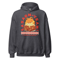 Garfield LASAGN-YEAH Erwachsene Kapuzenpulli - Holzkohle / Sm