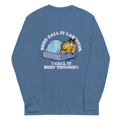Garfield Manche nennen es Faulheit T-Shirt mit langen Ärmeln - Indigo blau / Sm