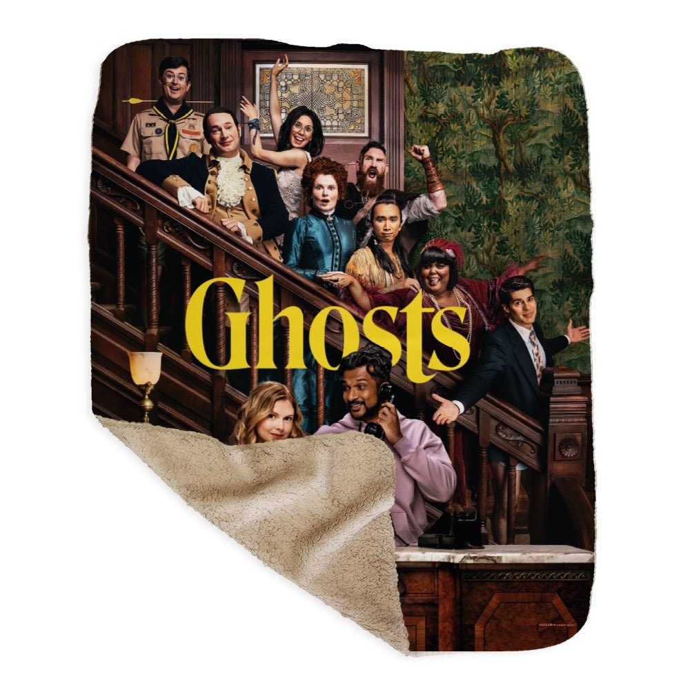Ghosts Stairs Sherpa Blanket - Paramount Shop