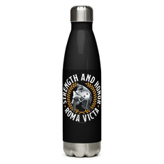Gladiator Strength And Honor Stainless Steel Water Bottle - Black / 17 oz