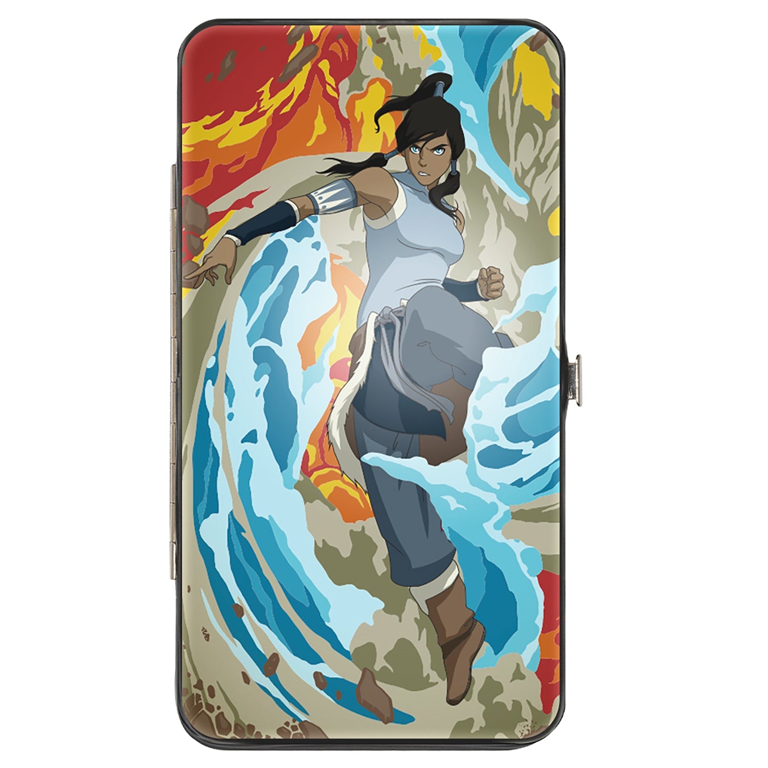 Hinged Wallet - The Legend of Korra Avatar Korra Elements Swirl Pose and Title Logo - Paramount Shop