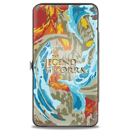 Hinged Wallet - The Legend of Korra Avatar Korra Elements Swirl Pose and Title Logo - Paramount Shop