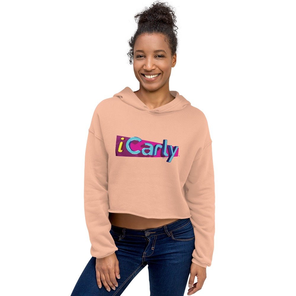 iCarly Logo Women's Fleece Crop Hooded Sweatshirt - Paramount Shop