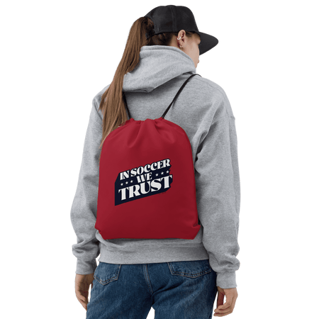 In Soccer We Trust Podcast Logo Drawstring Bag - Paramount Shop