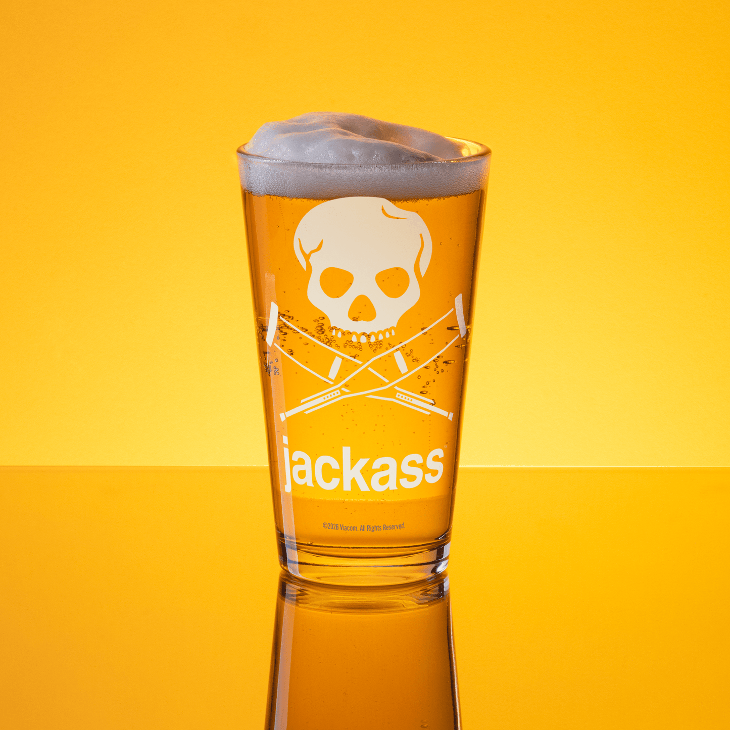 jackass Pint Glass Logo - Paramount Shop