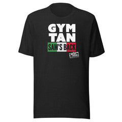 Jersey Shore Family Vacation Gym, Tan, Sam's Back T-Shirt - Black / SM