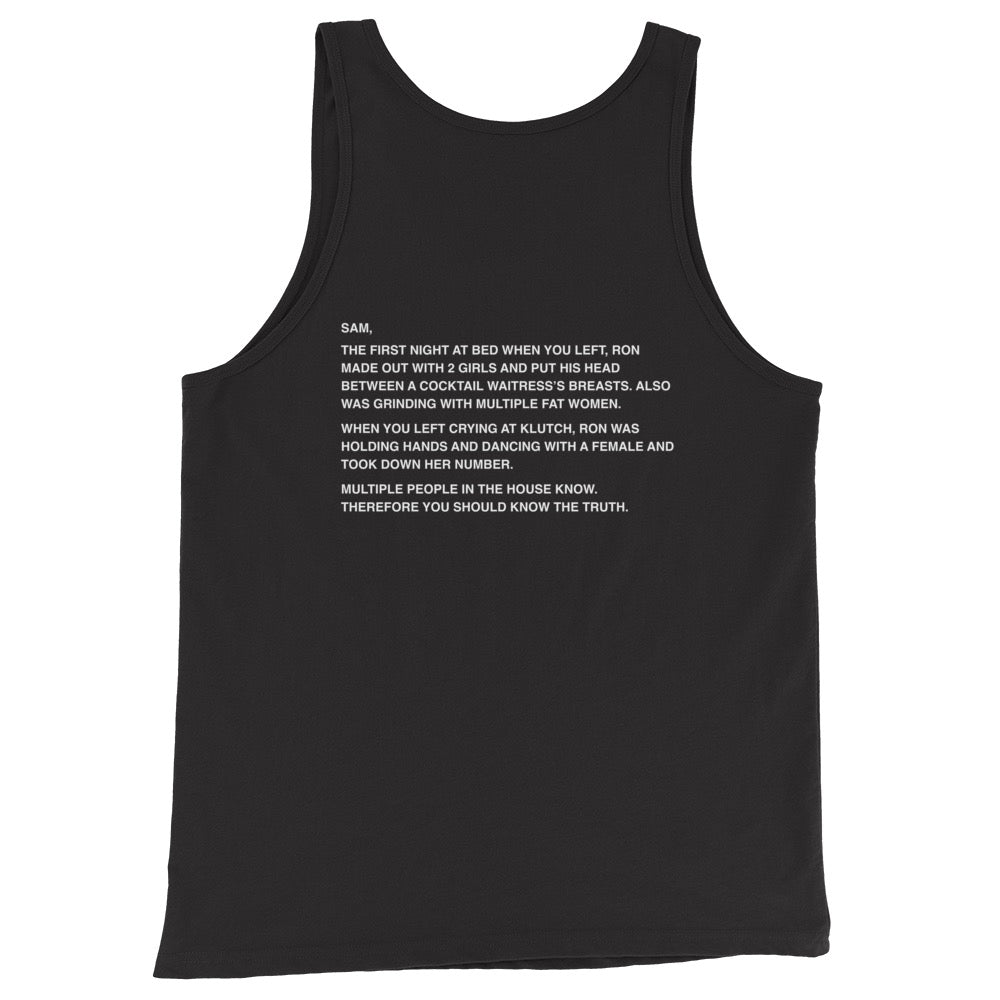 Jersey Shore Family Vacation Sam Note Tank Top - Paramount Shop