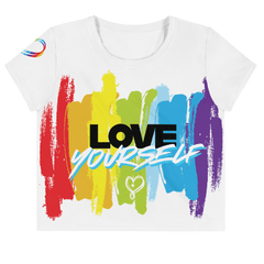 JoJo Siwa Love Yourself Women's Crop T-Shirt - White / XS