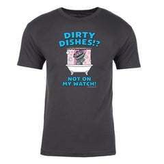 Kidding Dirty Dishes Adult Short Sleeve T-Shirt - Heavy Metal / SM