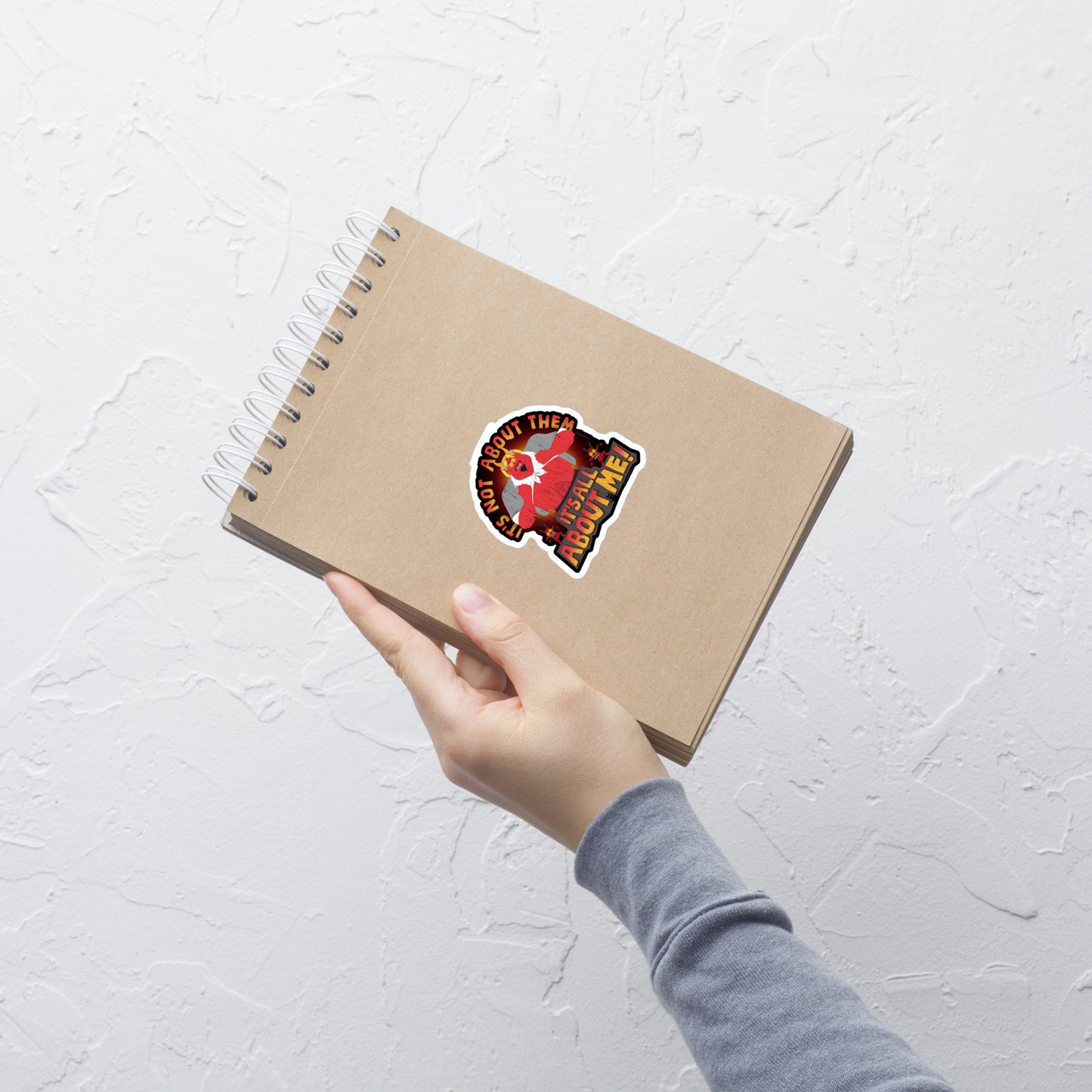 Back liner view of the South Park sticker showing easy-peel backing paper