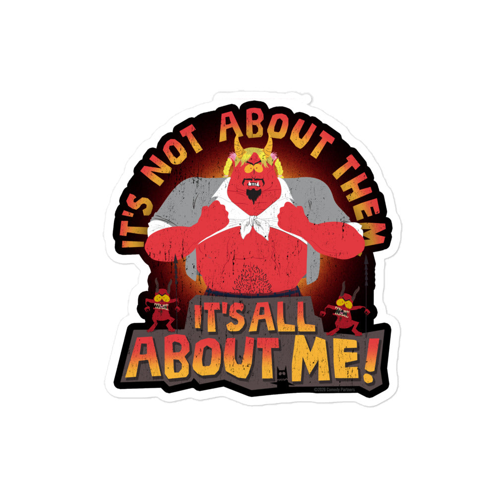 Side angle view of the durable vinyl South Park sticker showing matte texture