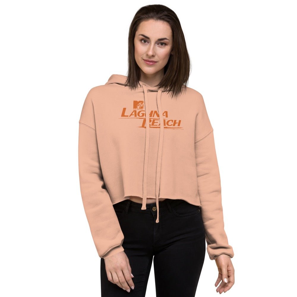 Laguna Beach Logo Women's Fleece Crop Hooded Sweatshirt - Paramount Shop