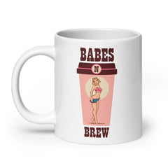 Landman Mug Babes N Brew - White / 11 oz