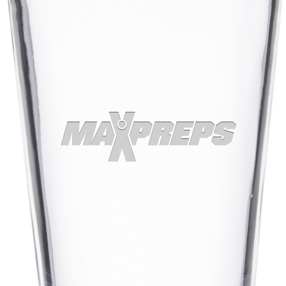 MaxPreps Logo Laser Engraved Pint Glass - Paramount Shop