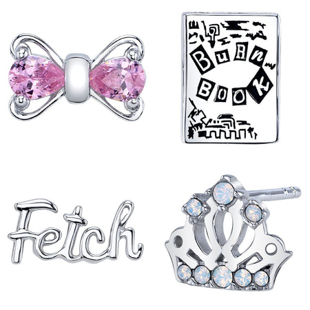 Mean Girls Burn Book Fetch and Crown Stud Earrings Set - Paramount Shop