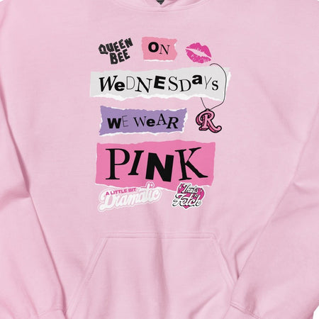 Mean Girls On Wednesdays We Wear Pink Hoodie - Paramount Shop