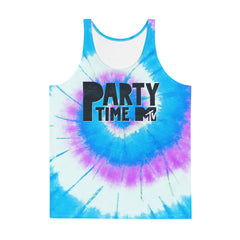 MTV Frühling Break Party Time Tie-Dye Tank-Top - Weiß / XS