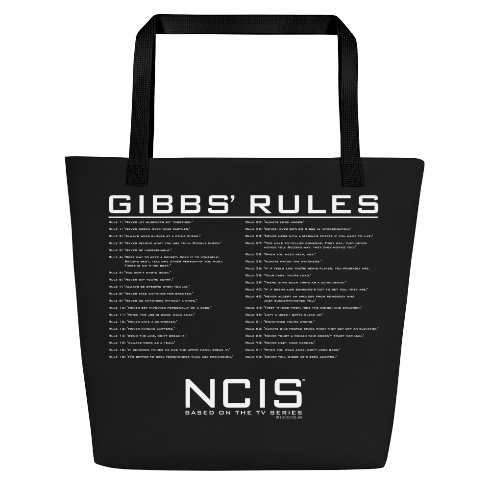 NCIS Gibbs Rules Premium Tote Bag