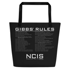 NCIS Gibbs Rules Premium Tragetasche - Schwarz / 15" x 15