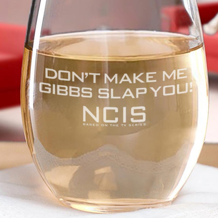 NCIS Gibbs Slap Laser Engraved Stemless Wine Glass - Paramount Shop