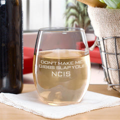 NCIS Gibbs Slap Lasergraviertes stielloses Weinglas