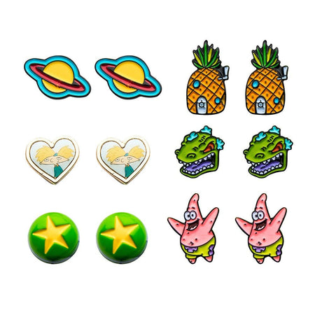 Nickelodeon Characters Stud Earrings Set (6pcs) - Paramount Shop