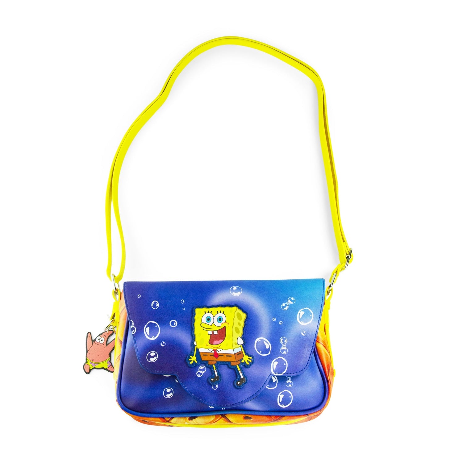 Nickelodeon SpongeBob SquarePants Crossbody Bag Excited Pose Applique Vegan Leather Yellow - Paramount Shop