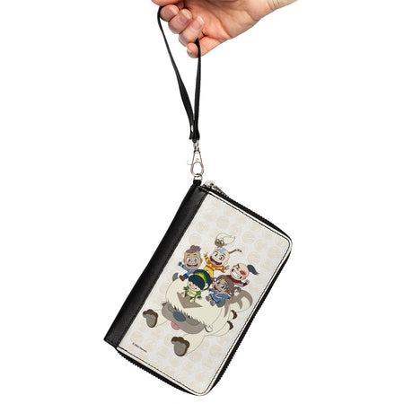 Official Avatar Chibi Characters on Appa Zip Around Wallet - Paramount Shop