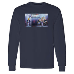 Our Cartoon President Who Will Be the Next Cartoon President? Adult Long Sleeve T-Shirt - Navy / SM