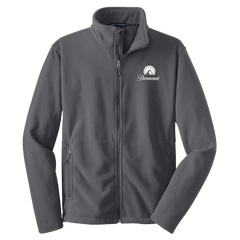 Paramount Logo Embroidered Fleece Jacket - Grey / SM