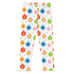 Paw Patrol Christmas Ornament Kids Leggings - White / 2T