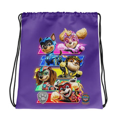 PAW Patrol La Poderosa Película Púrpura Bolsa con cordón - Púrpura / Talla única