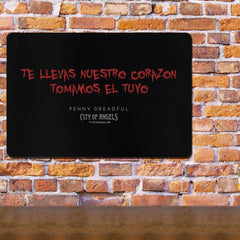 Penny Dreadful: City of Angels Blood Writing Metal Sign - 12 in x 18 in