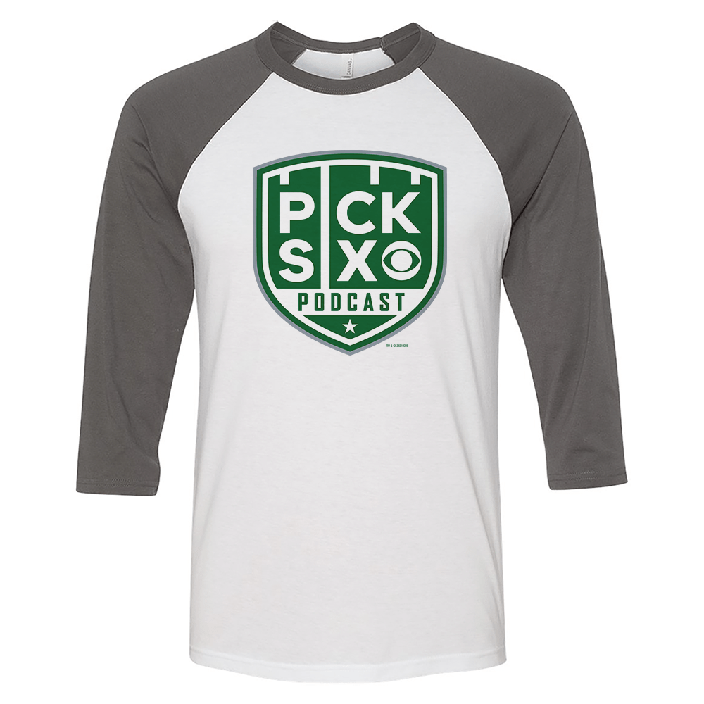 Pick Six Logo 3/4 Sleeve Baseball T - Shirt - Paramount Shop